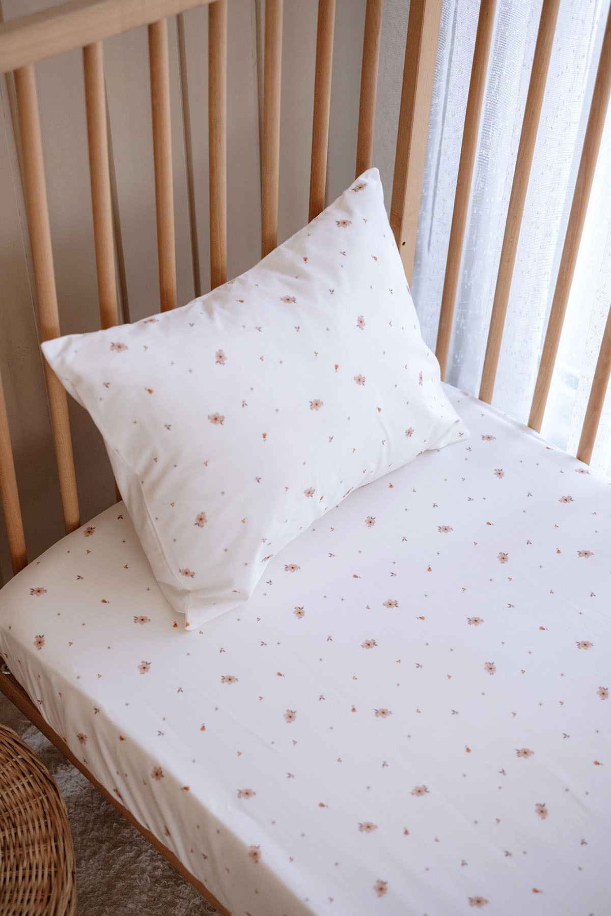 Tba Collection 60x120 Poplin Lastikli Çarşaf Seti - Tiny Boho Florals