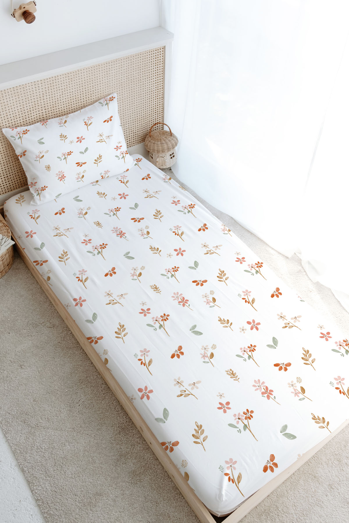 Tek Kişilik Lastikli Çarşaf Seti - Pureline Series - Soft Bloom