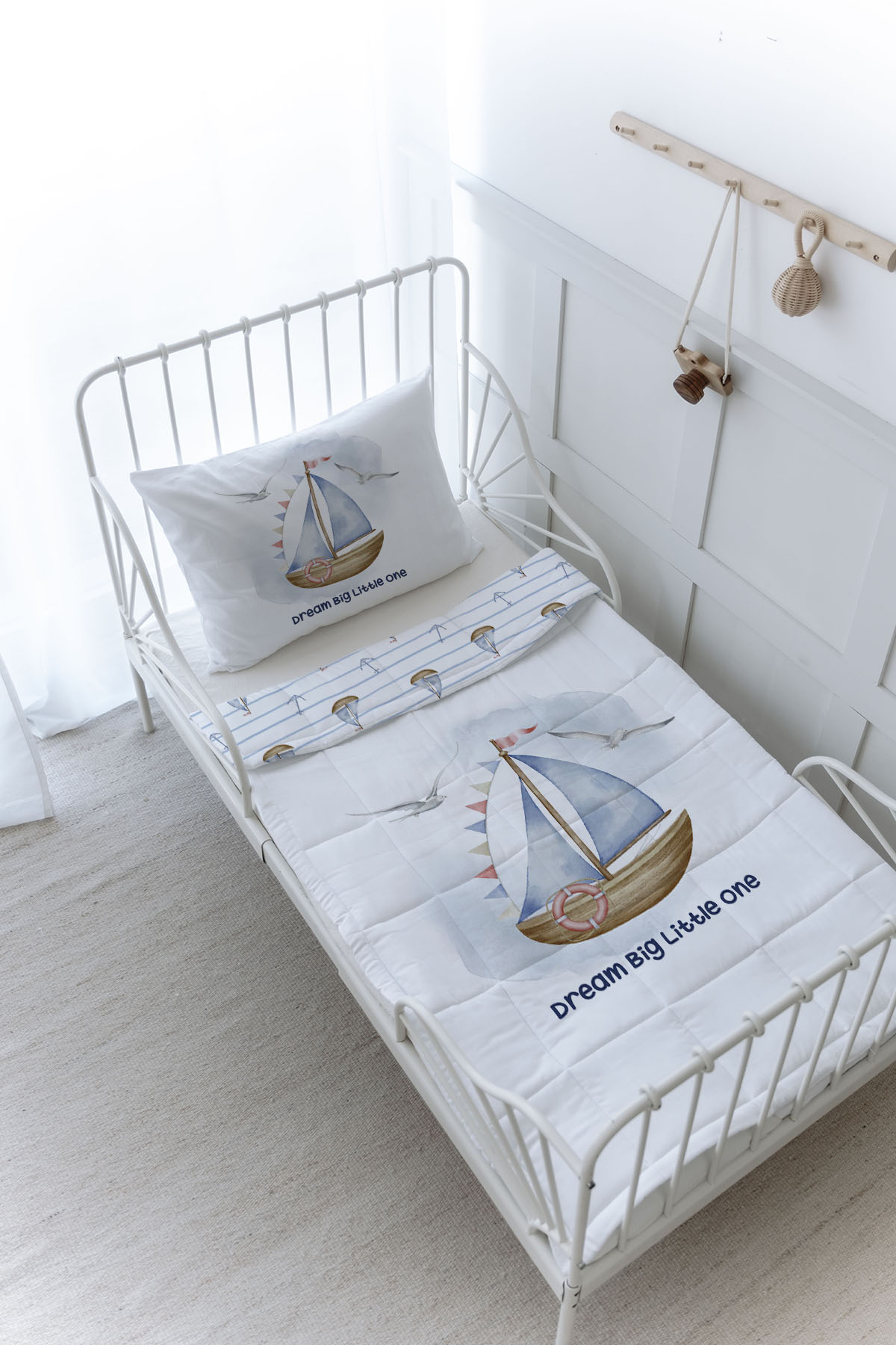 Organik Baskılı Yorgan Seti - For Baby Serisi - Little Sailor