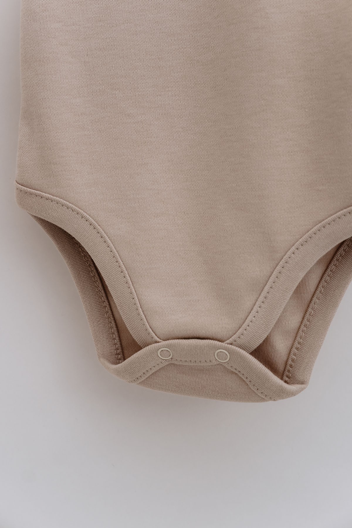 Kısa Kollu Bebek Body - Pureline Series - Kahverengi