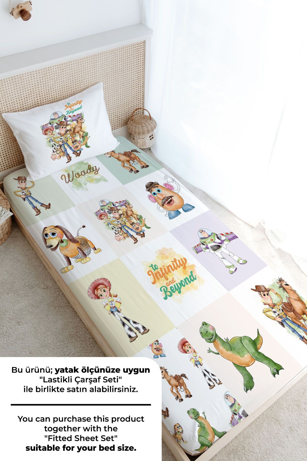 Tek Kişilik Nevresim Takımı (160x220) - Cartoon Serisi - Toy Story Patchwork