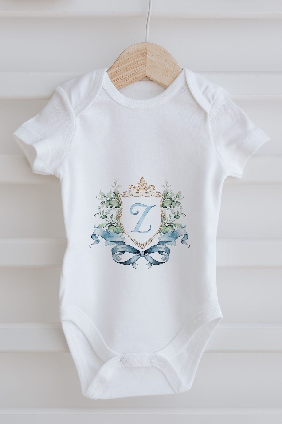 3'lü Bebek Body - Blue Royal Series  - Z Harfi
