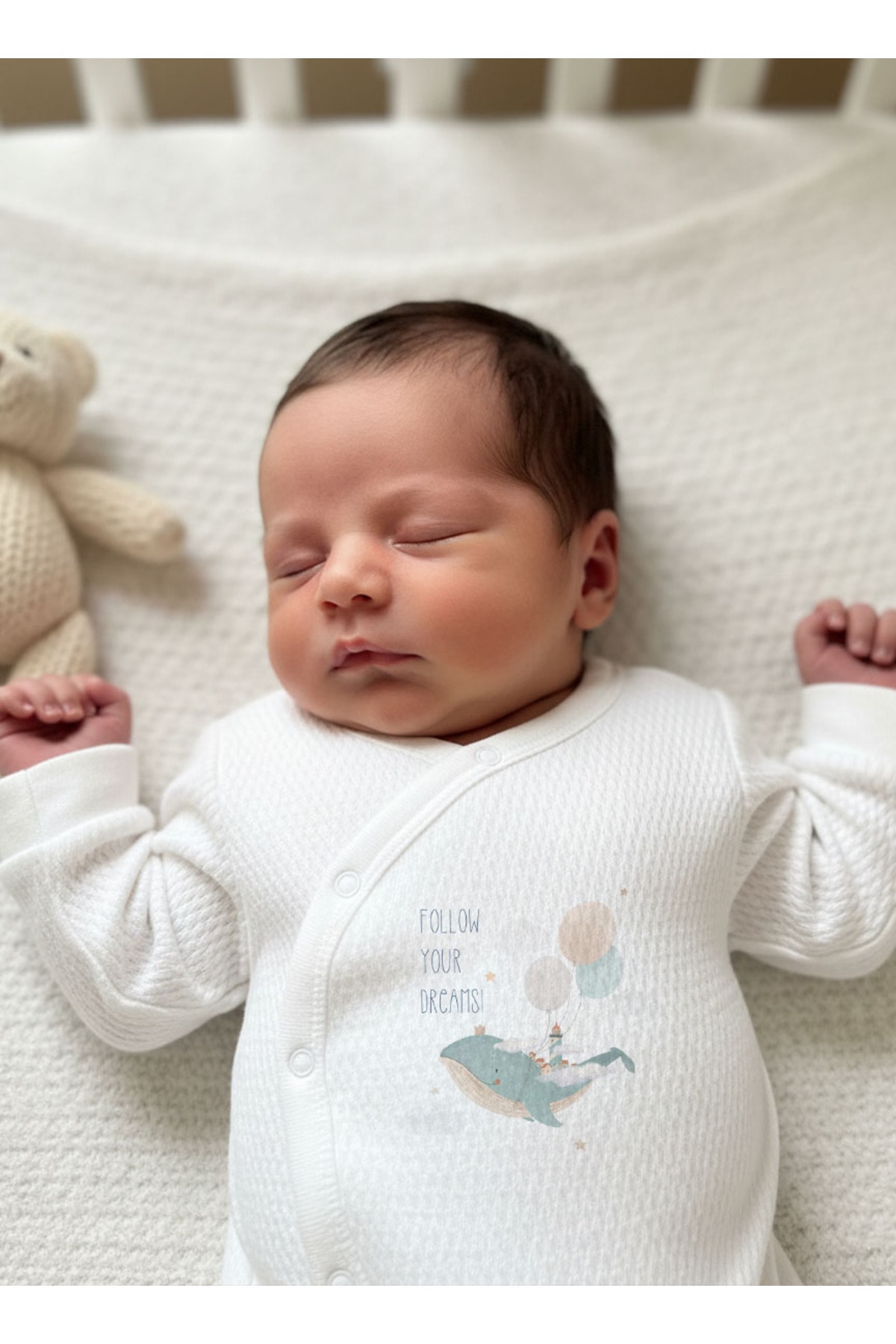 Jakarlı Tulum Şapka Eldiven - Little Baby - Blue Dreams