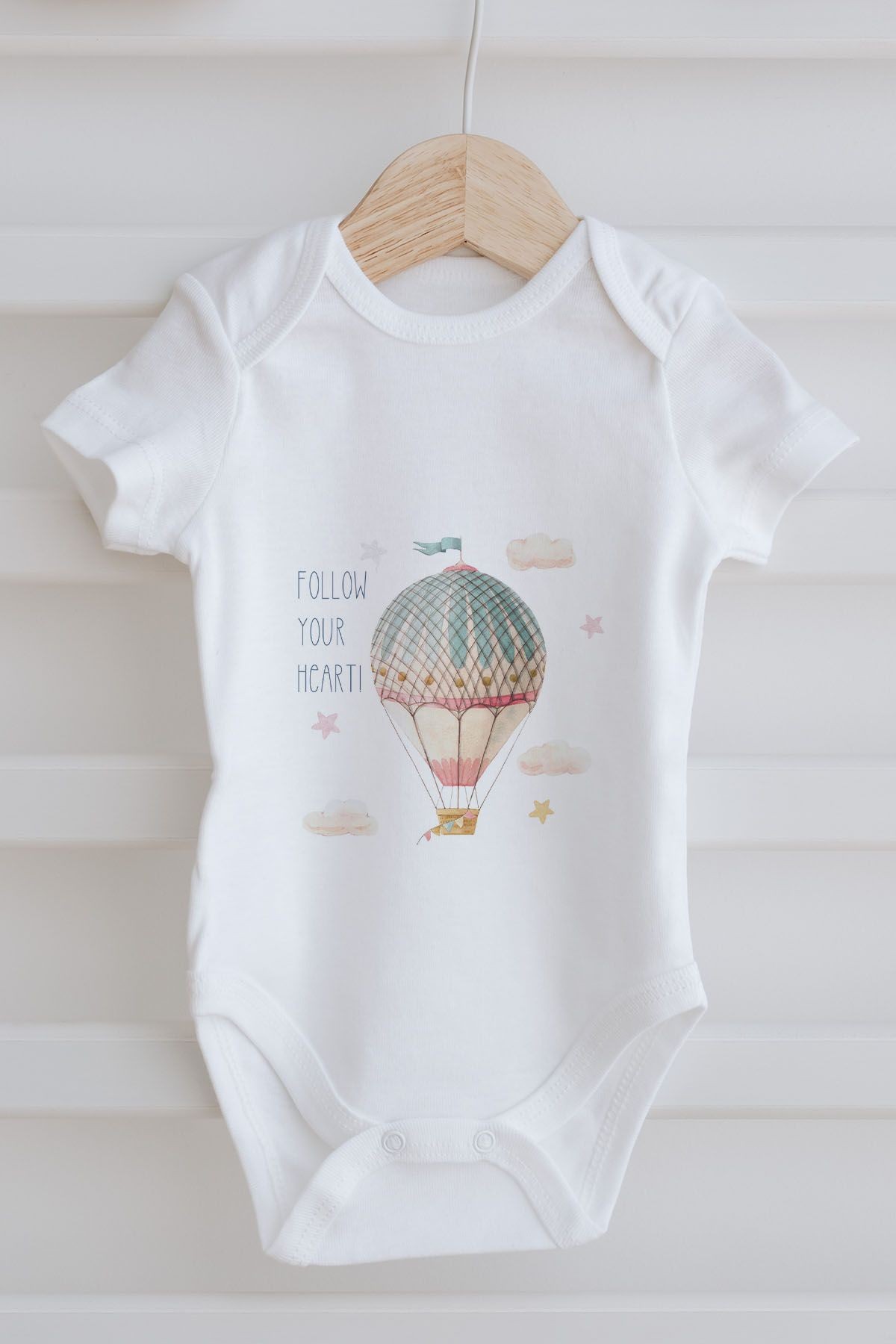 3'lü Bebek Body - Little Deer Series  - M Harfi