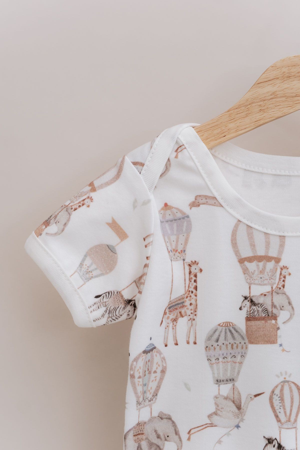 Kısa Kollu Bebek Body - Pureline Series - Dreamland Safari
