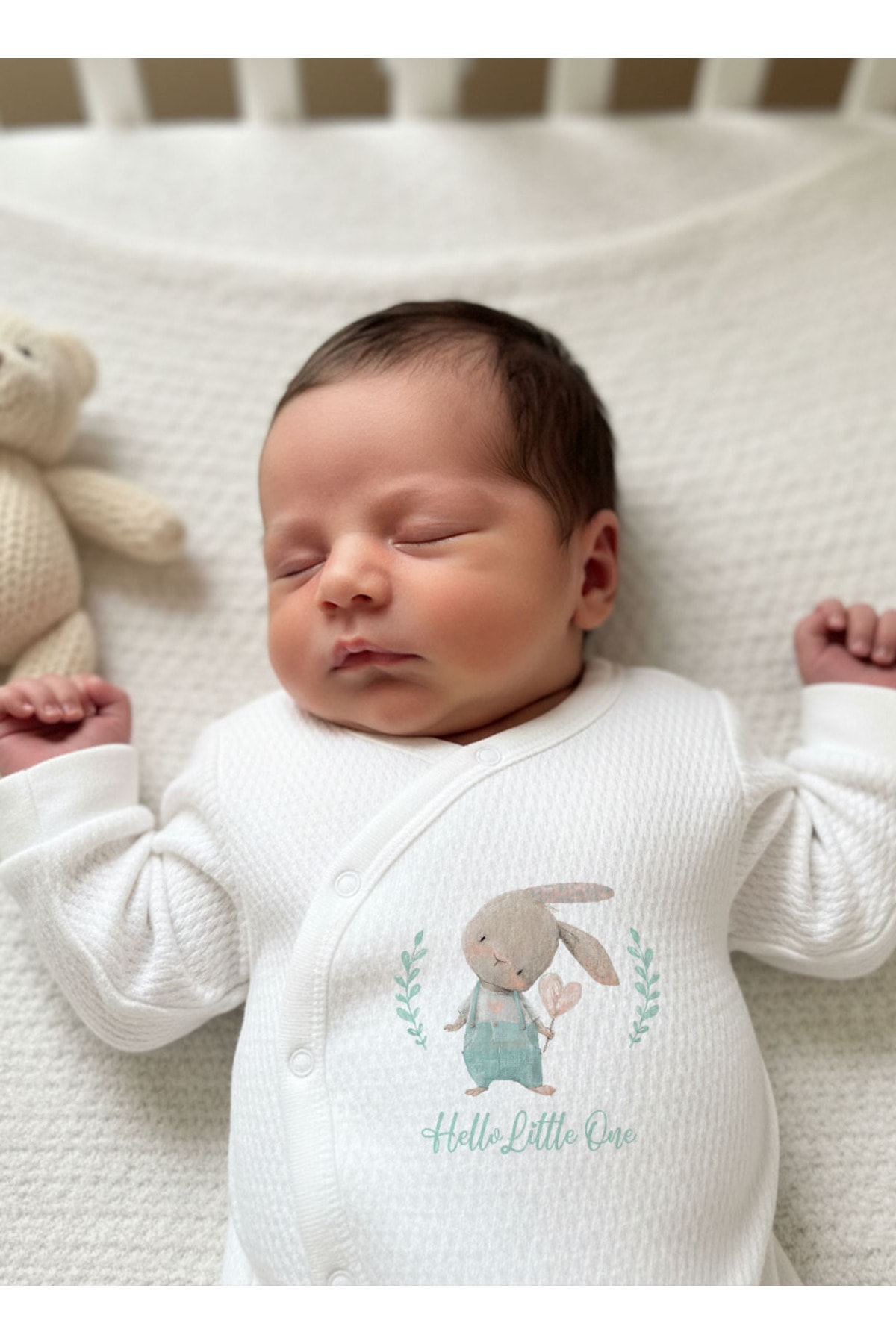 Jakarlı Tulum Seti - For Baby - Salopetli Tavşan