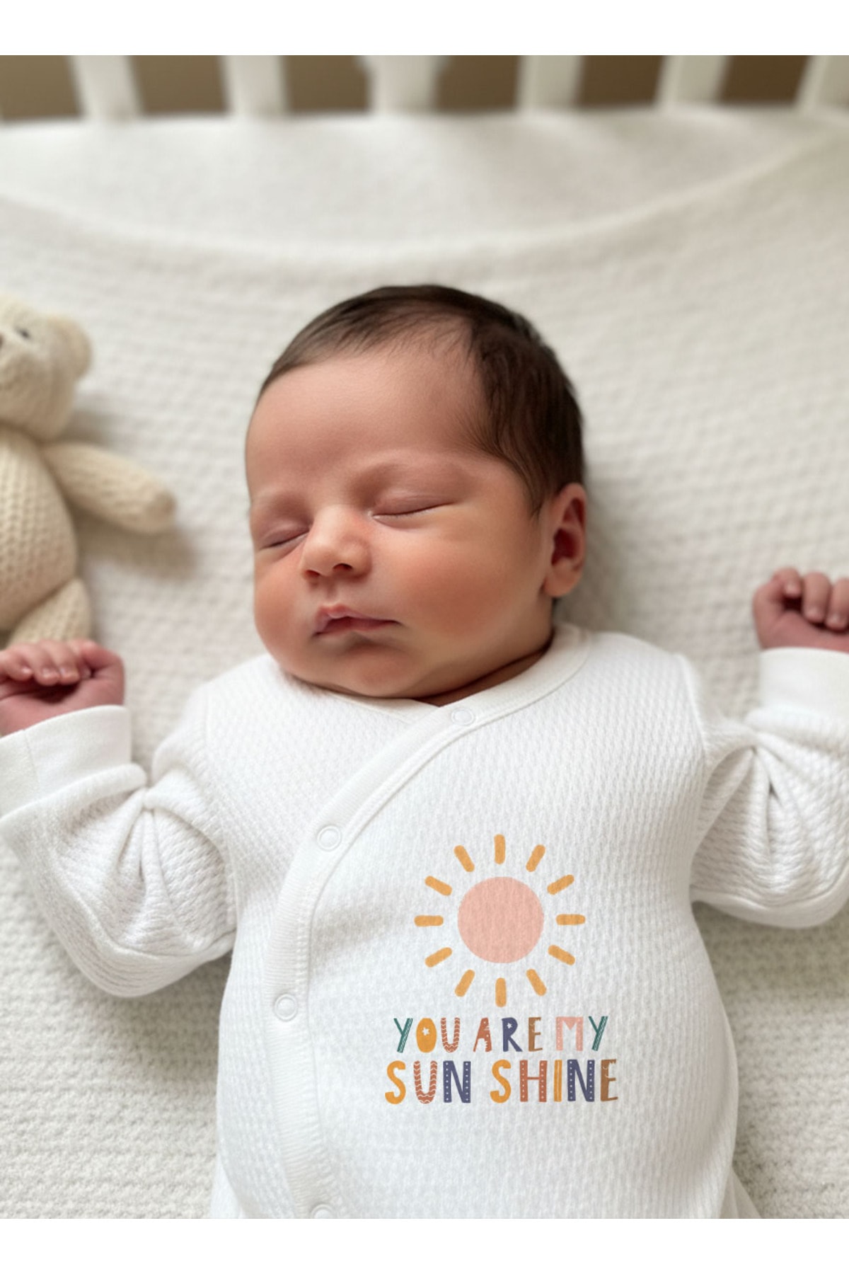 Jakarlı Tulum Şapka Eldiven - Little Baby - You Are My Sunshine