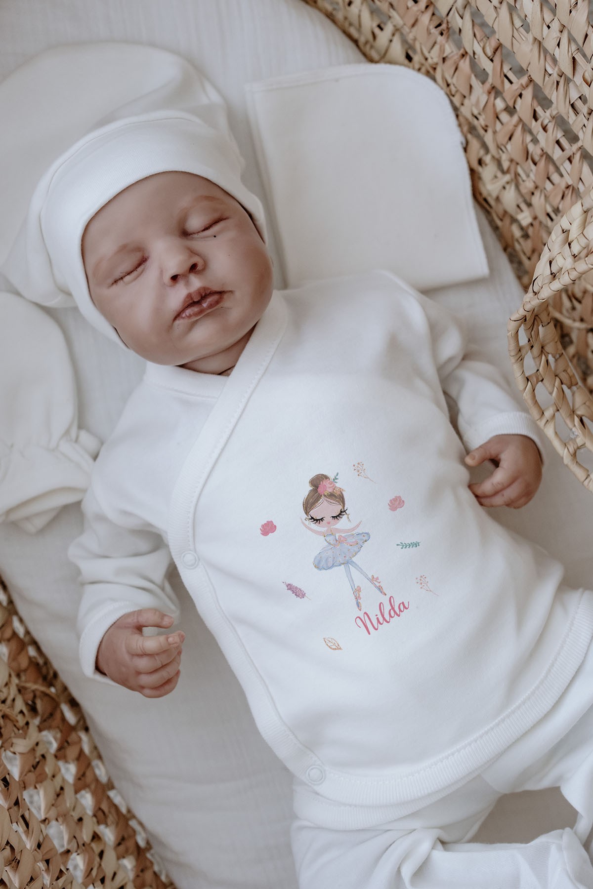 Organik 11'li Hastane Çıkışı - For Baby - Beyaz Tütülü Balerin