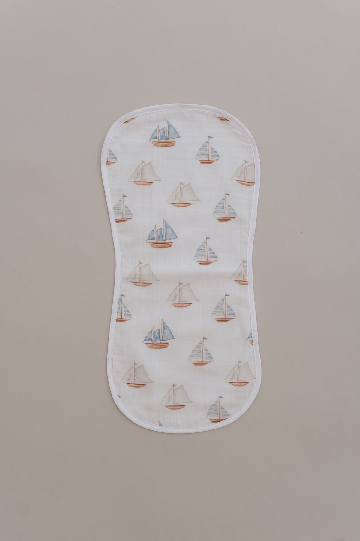 Müslin Önlük ve Omuz Bezi - Pureline Series - Sail Boats