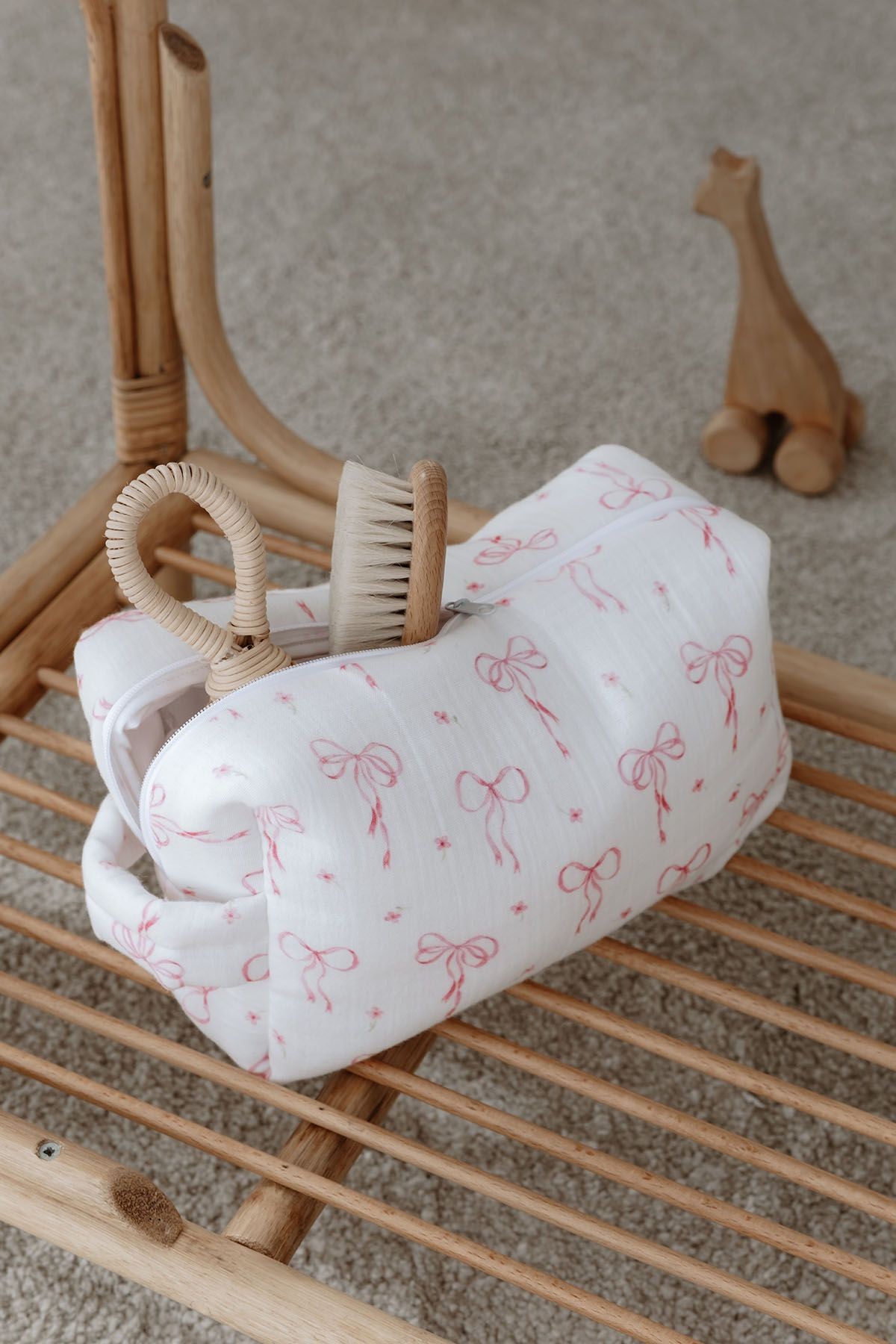Müslin Bakım Çantası - Pureline Series - Dainty Bows