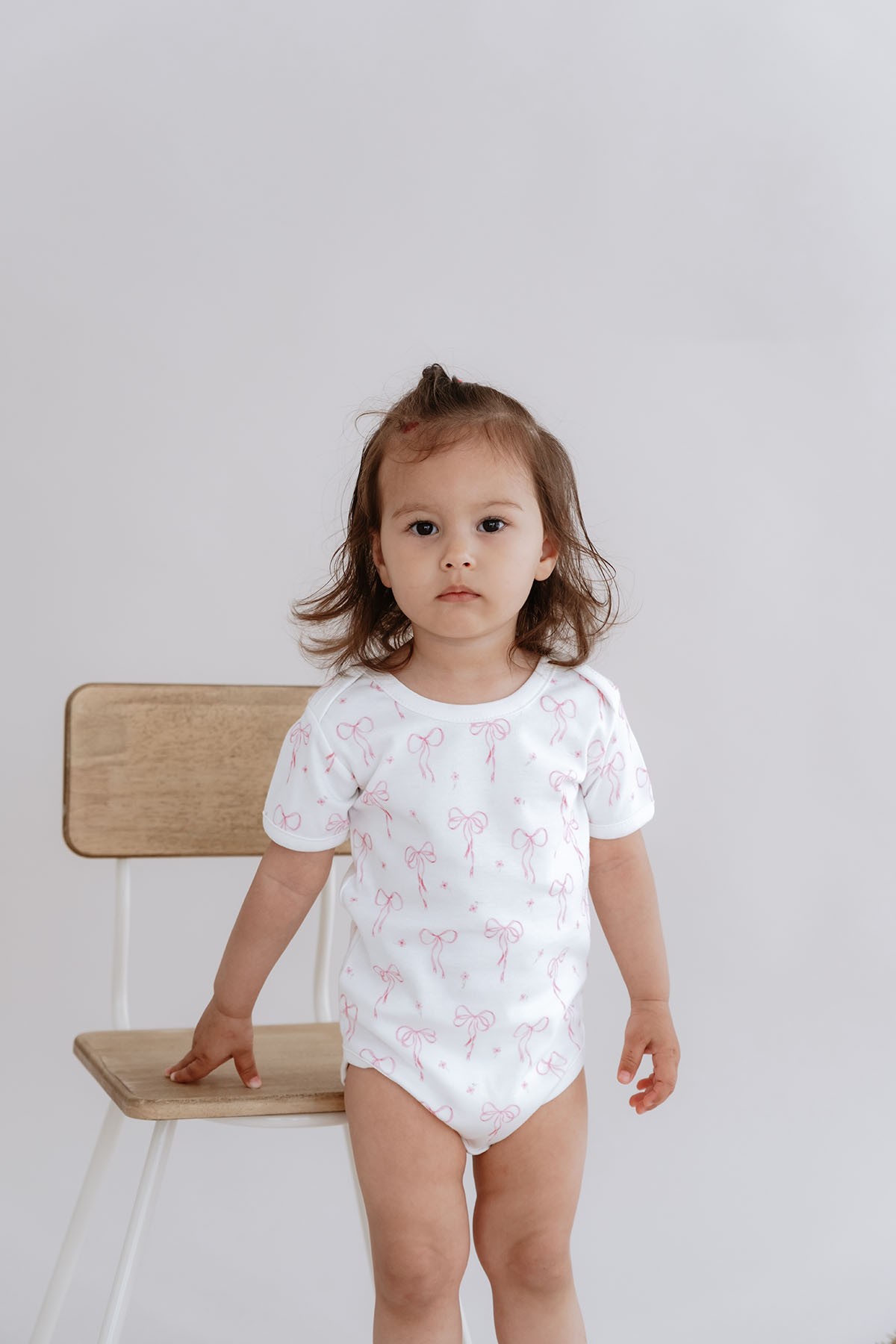 Kısa Kollu Bebek Body - Pureline Series - Dainty Bows