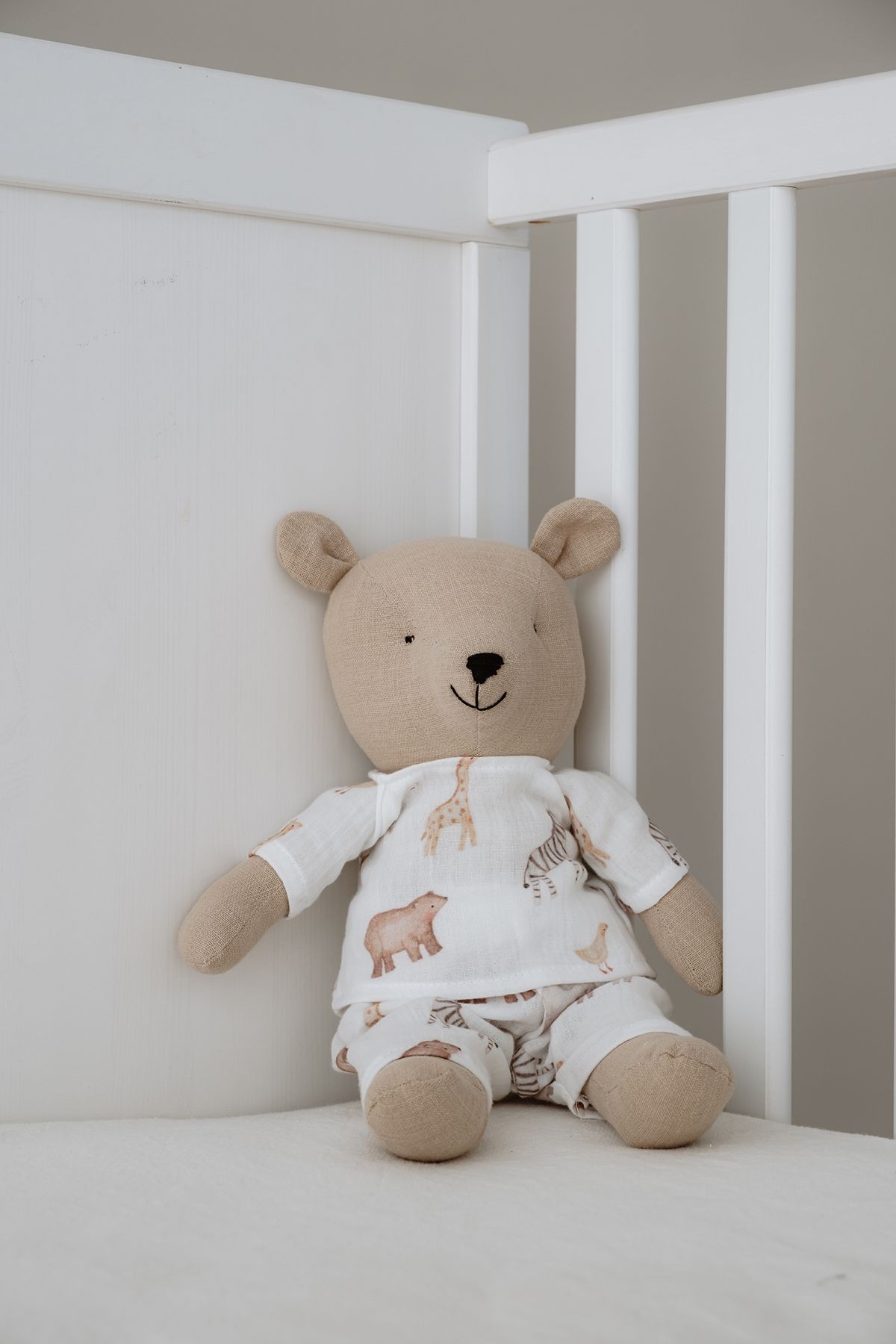 Pijamalı Ayıcık Uyku Arkadaşı - Pureline Series - Cute Animals