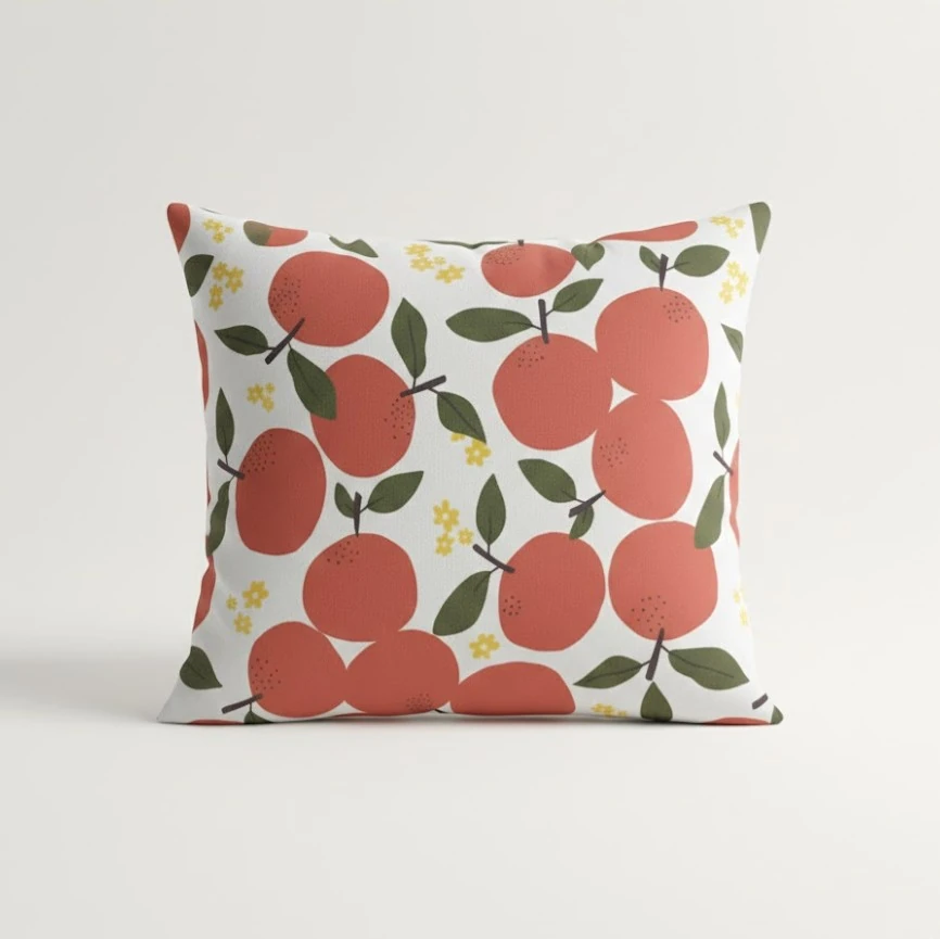 Renkli Yastık Kılıfı - Portakal