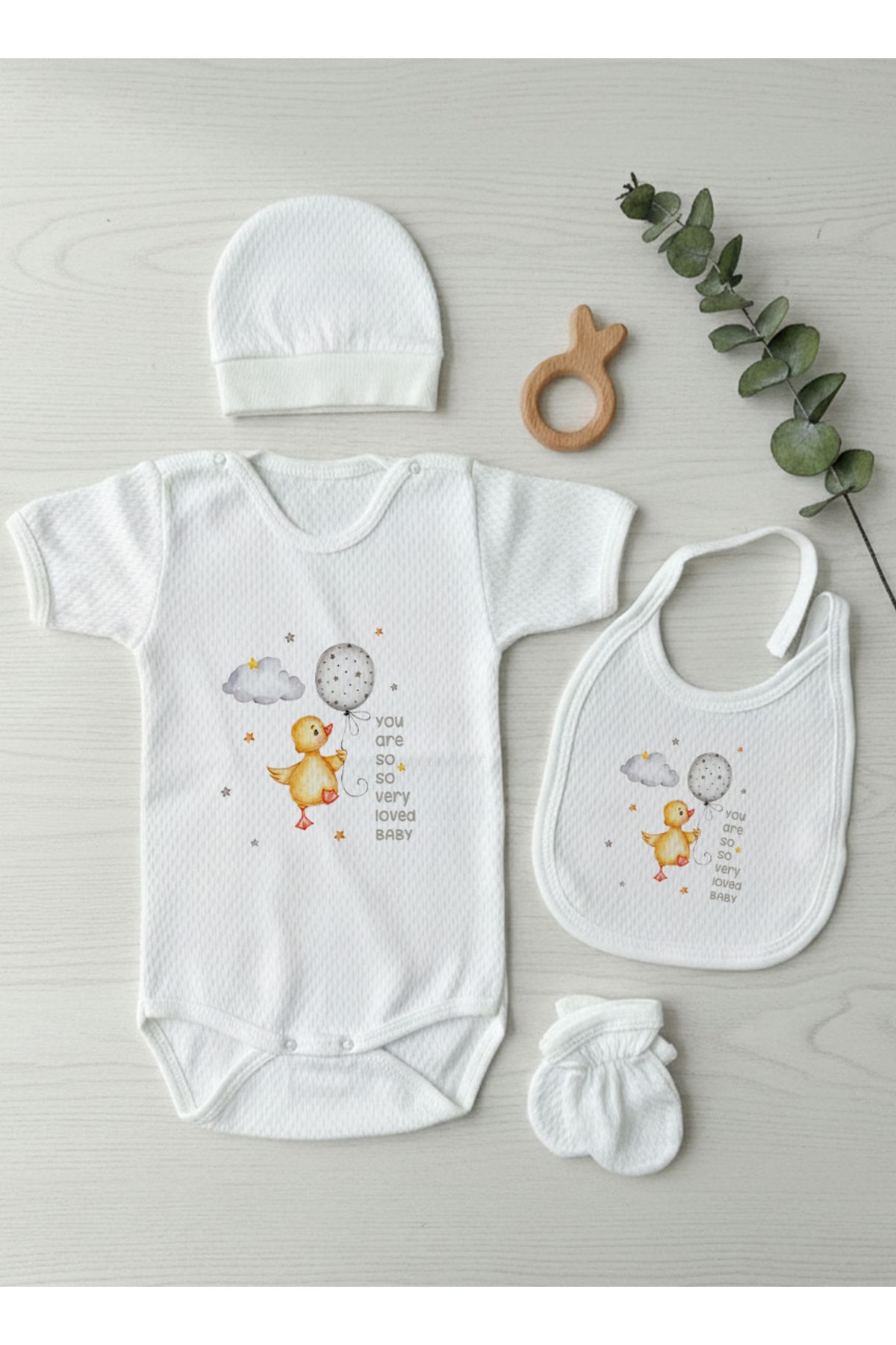 Jakarlı Body Seti - For Baby - Sevimli Ördek