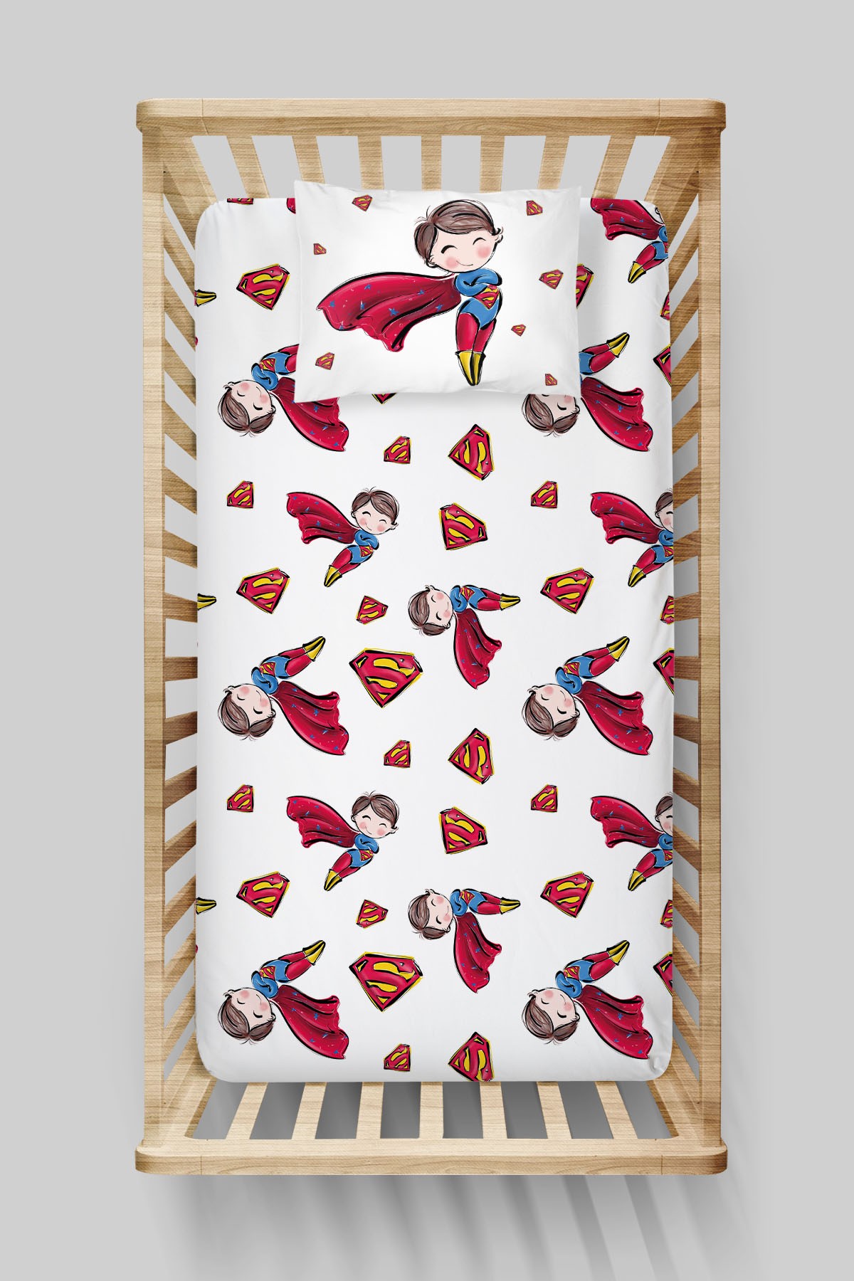 Bebek Boy Lastikli Çarşaf Seti 60x120 cm