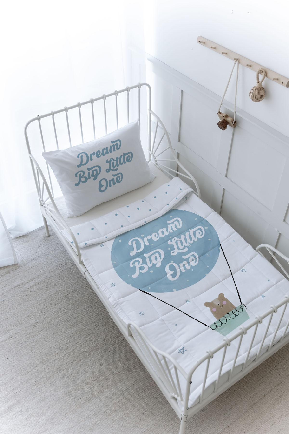 Organik Baskılı Yorgan Seti - Pure Baby Serisi - Bear Dream