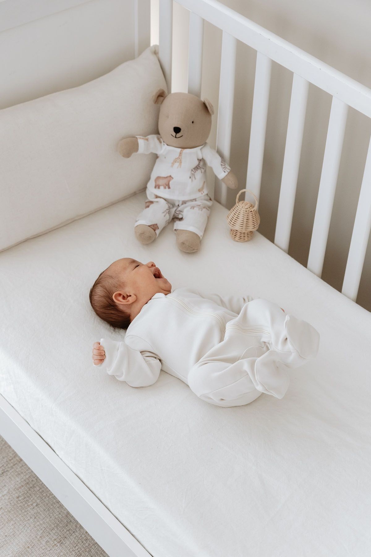Fermuarlı Patikli Bebek Tulumu - Pureline Series - Taş Rengi