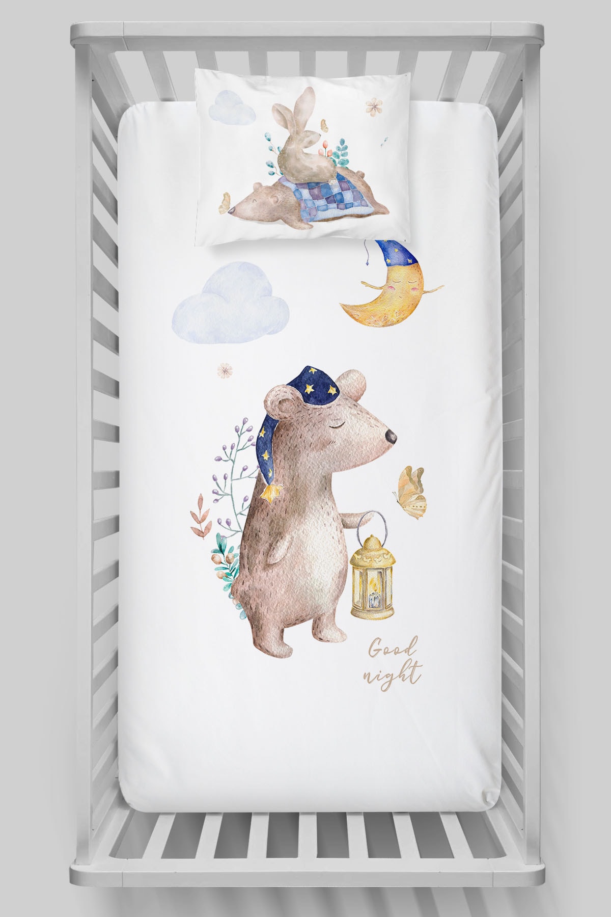Bebek Boy Lastikli Çarşaf Seti 60x120 cm