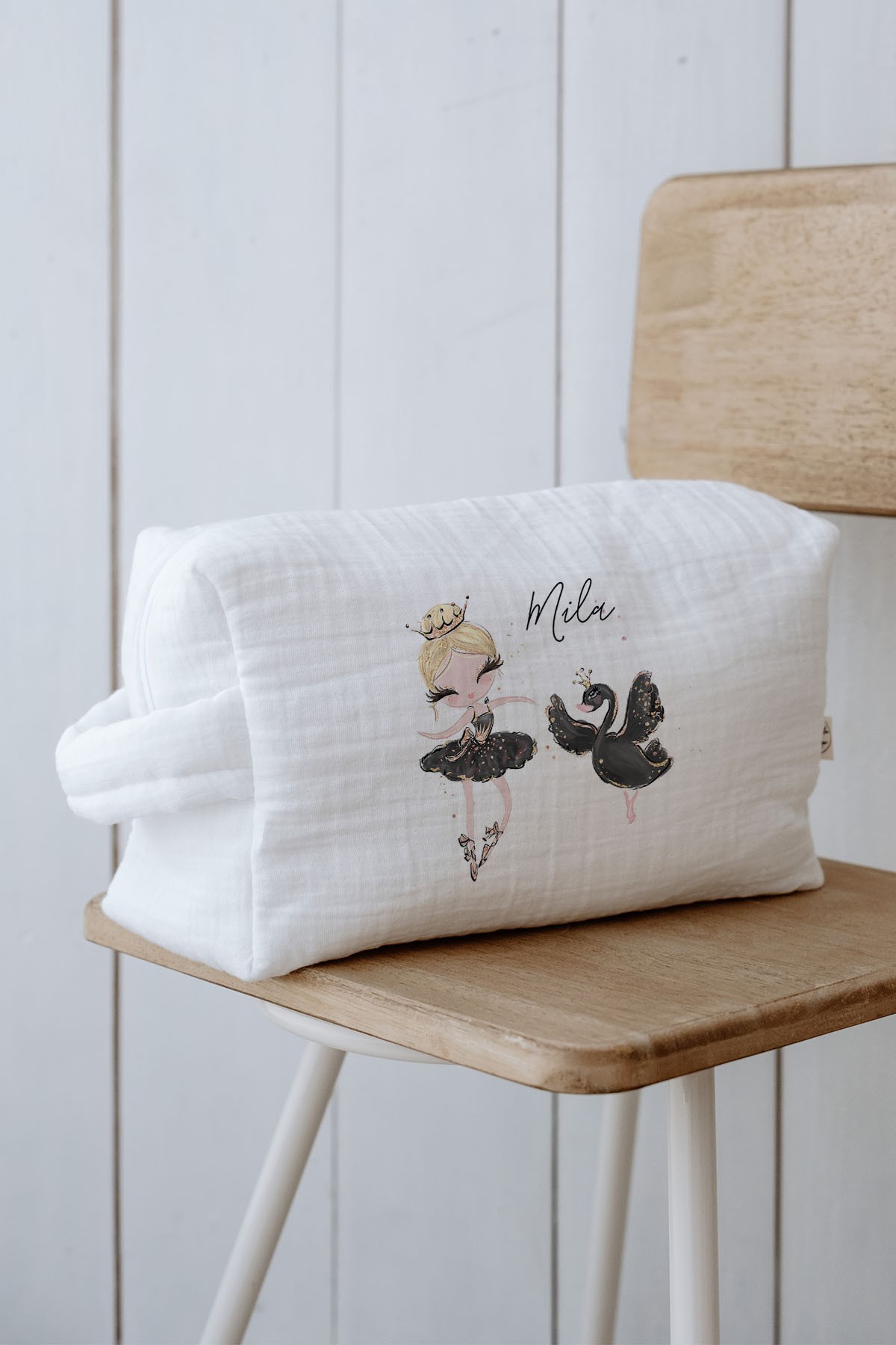 Bebek Bakım Çantası - For Baby - Siyah Tütülü Balerin ve Kuğu
