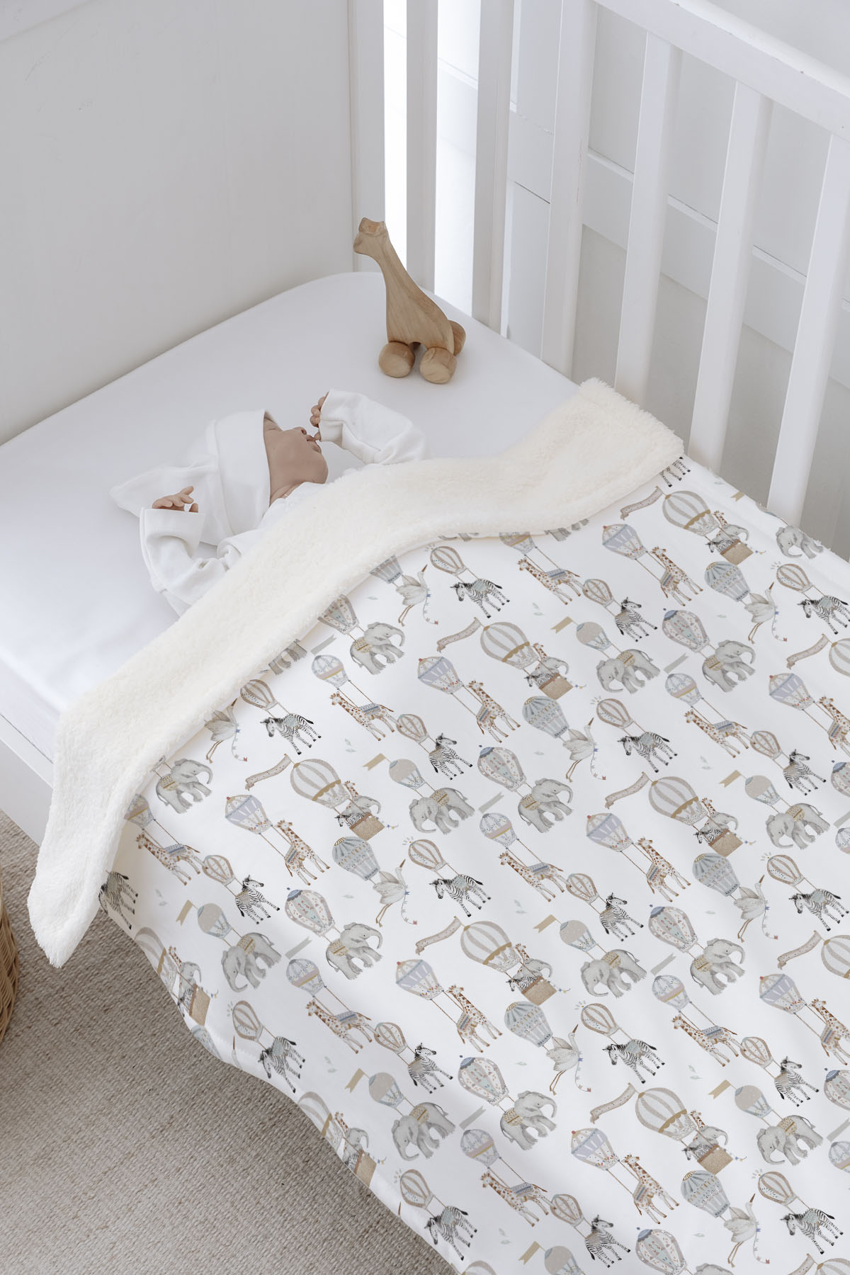 Peluş Çift Yüz Battaniye - Pureline Series - Dreamland Safari