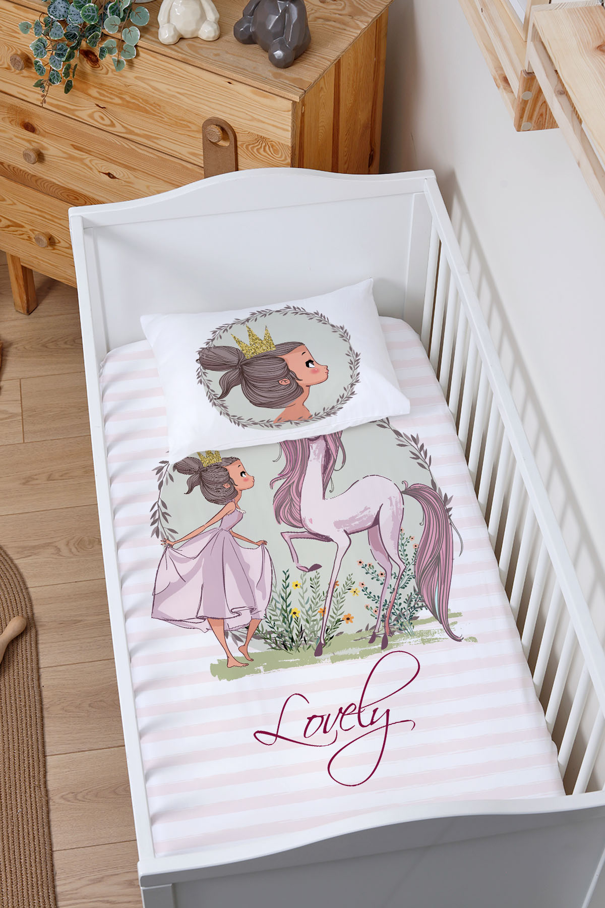 Bebek Boy Lastikli Çarşaf Seti 60x120 cm