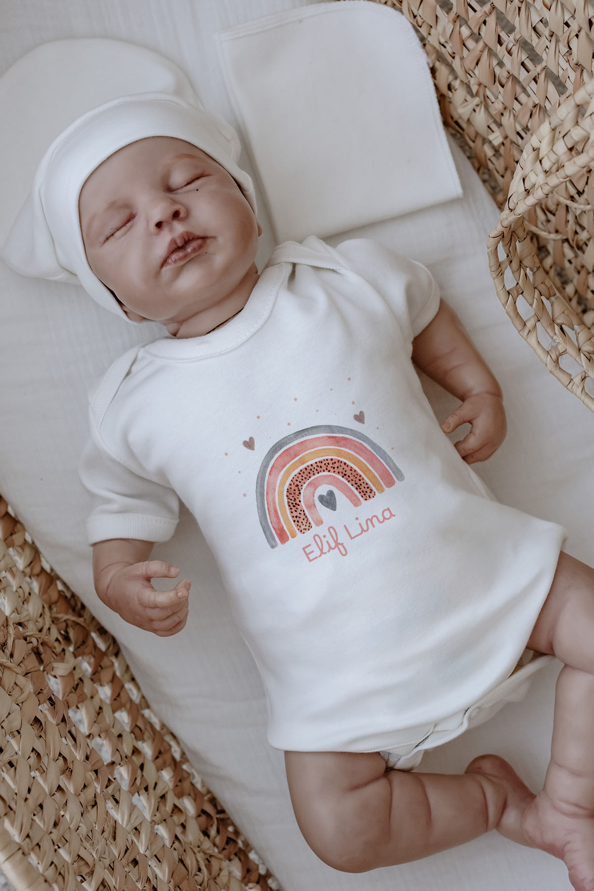 Organik 11'li Hastane Çıkışı - For Baby Serisi - Somon Gökkuşağı