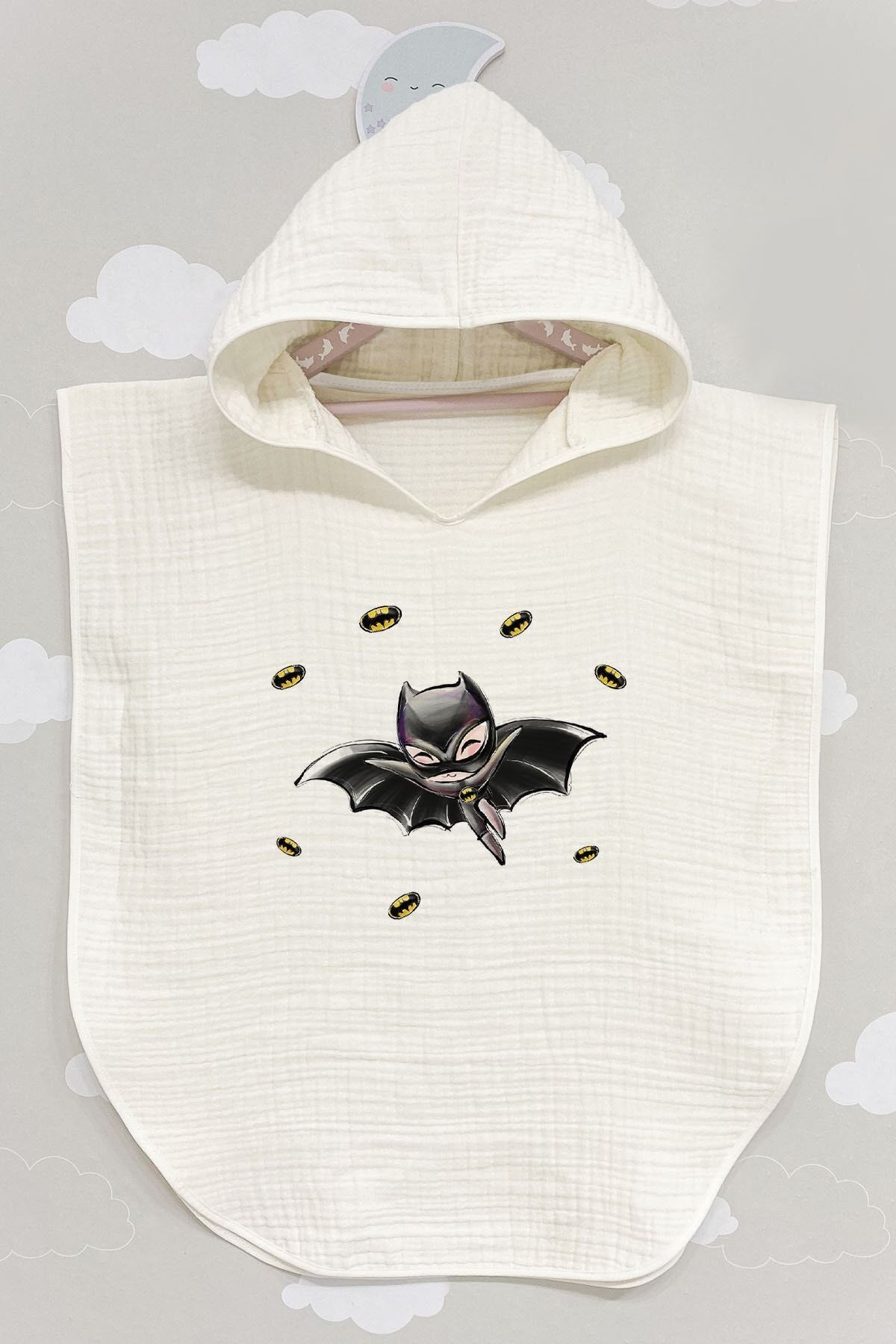 4 Kat Müslin Panço - For Baby Serisi - Bebek Batman