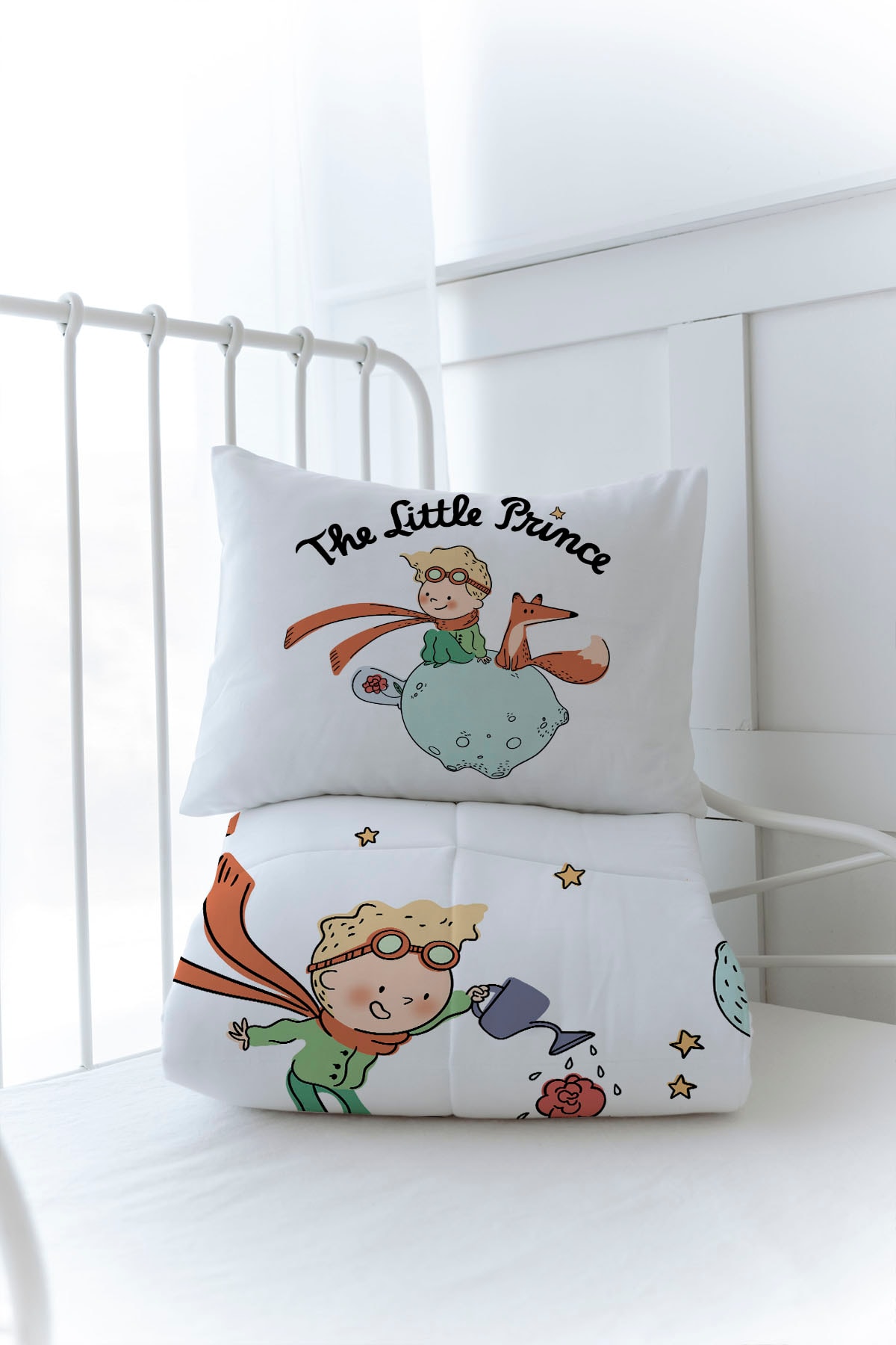 Organik Baskılı Yorgan Seti - Pure Baby Serisi - Little Prince
