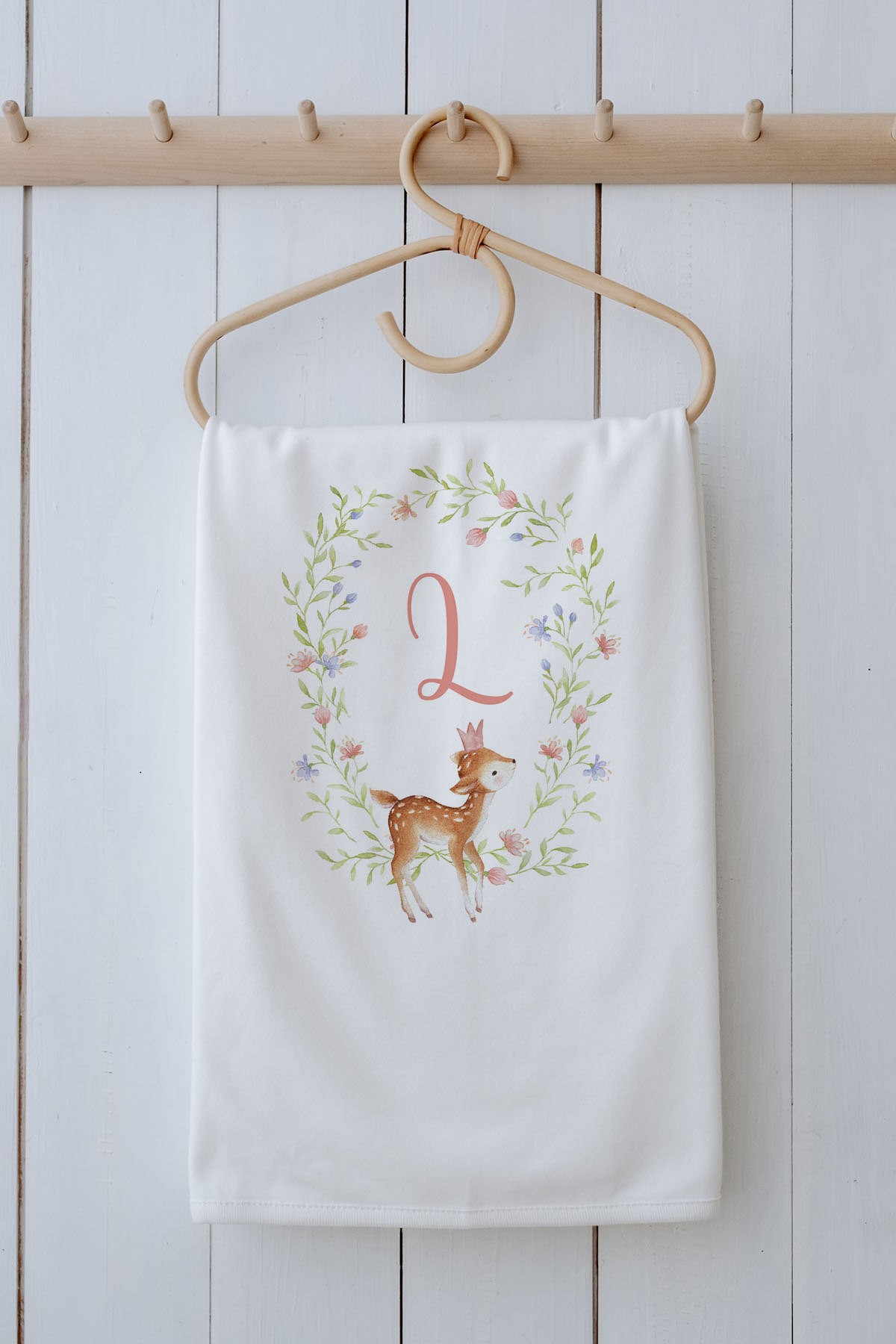 Organik Battaniye - Little Deer Series - L Harfi