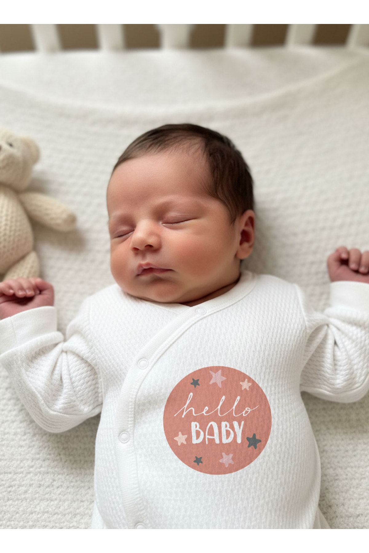Jakarlı Tulum Şapka Eldiven - Pure Baby - Hello Baby