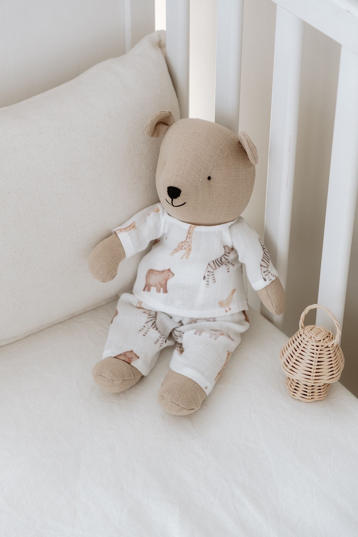 Pijamalı Ayıcık Uyku Arkadaşı - Pureline Series - Cute Animals