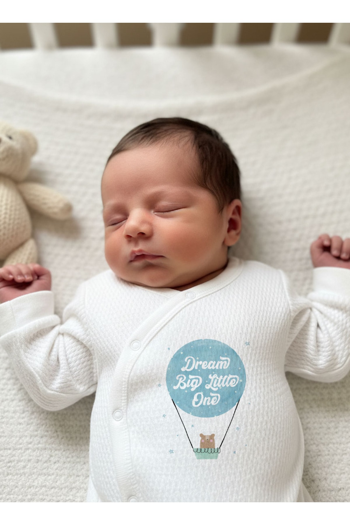 Jakarlı Tulum Şapka Eldiven - Pure Baby - Bear Dream