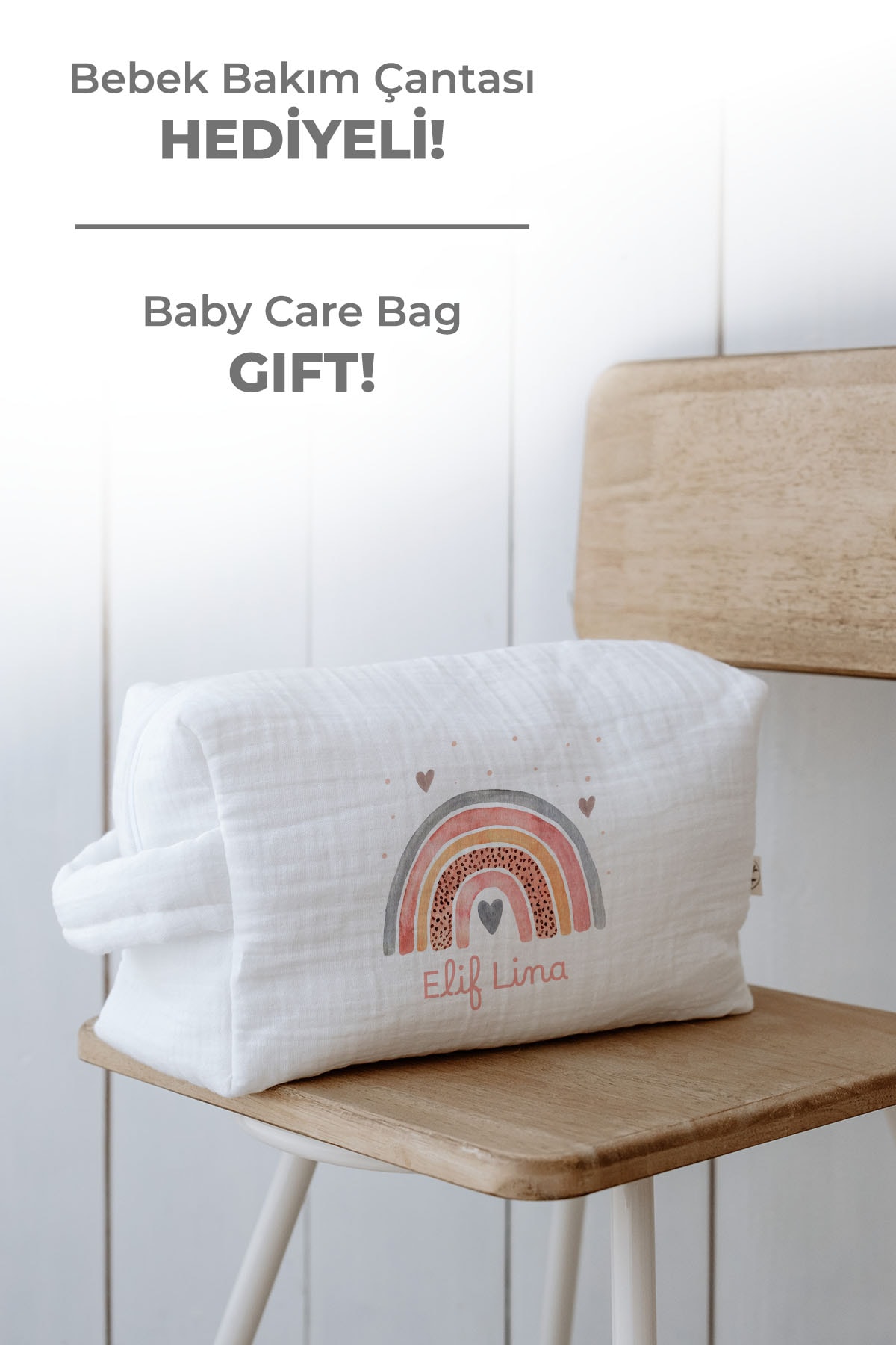 Organik 11'li Hastane Çıkışı - For Baby Serisi - Somon Gökkuşağı