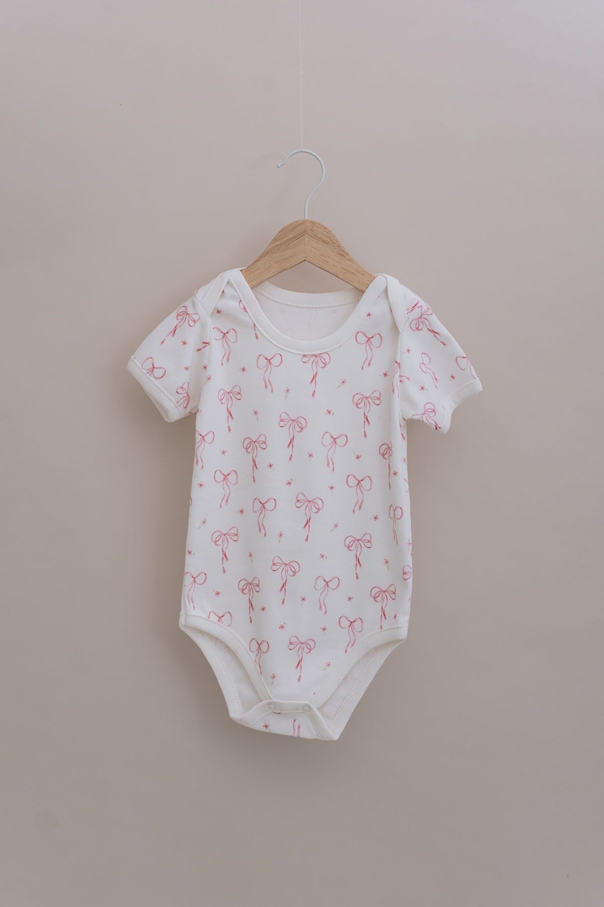 Kısa Kollu Bebek Body - Pureline Series - Dainty Bows