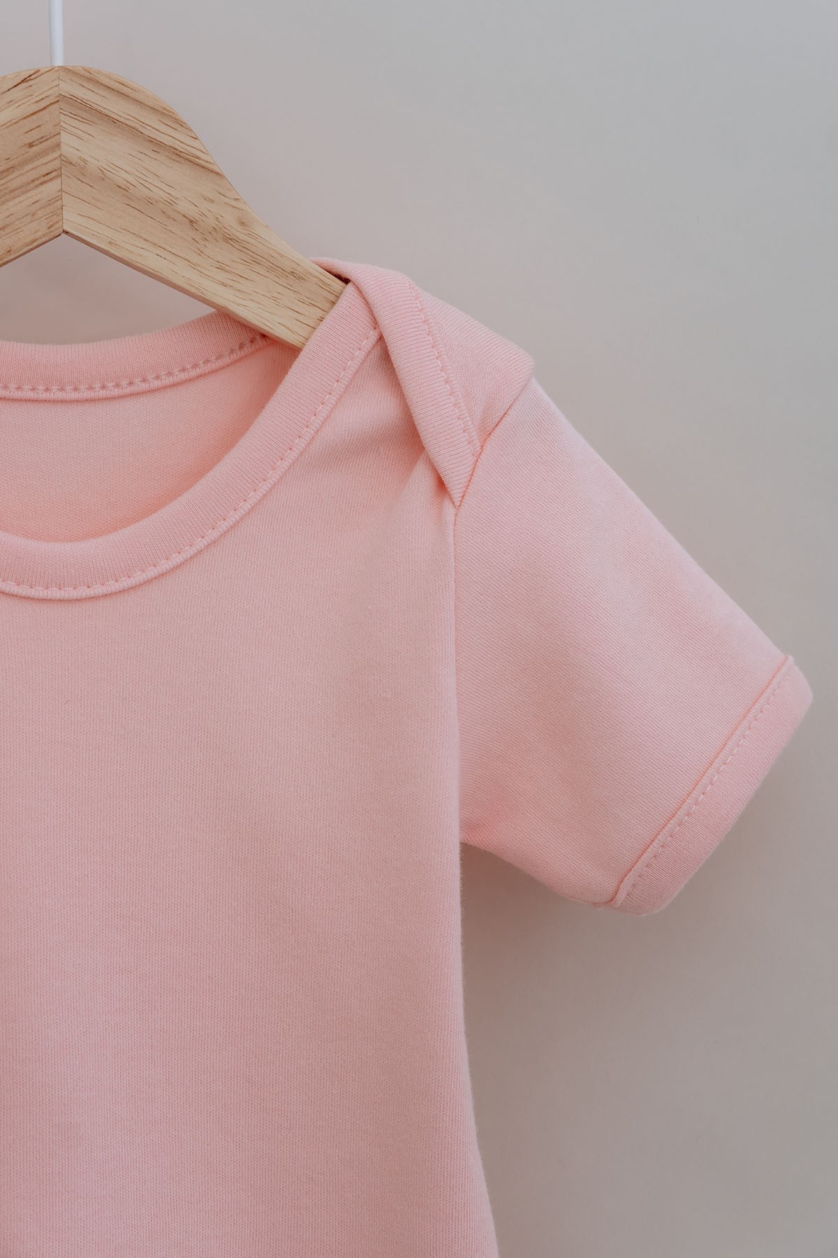 Kısa Kollu Bebek Body - Pureline Series - Pembe