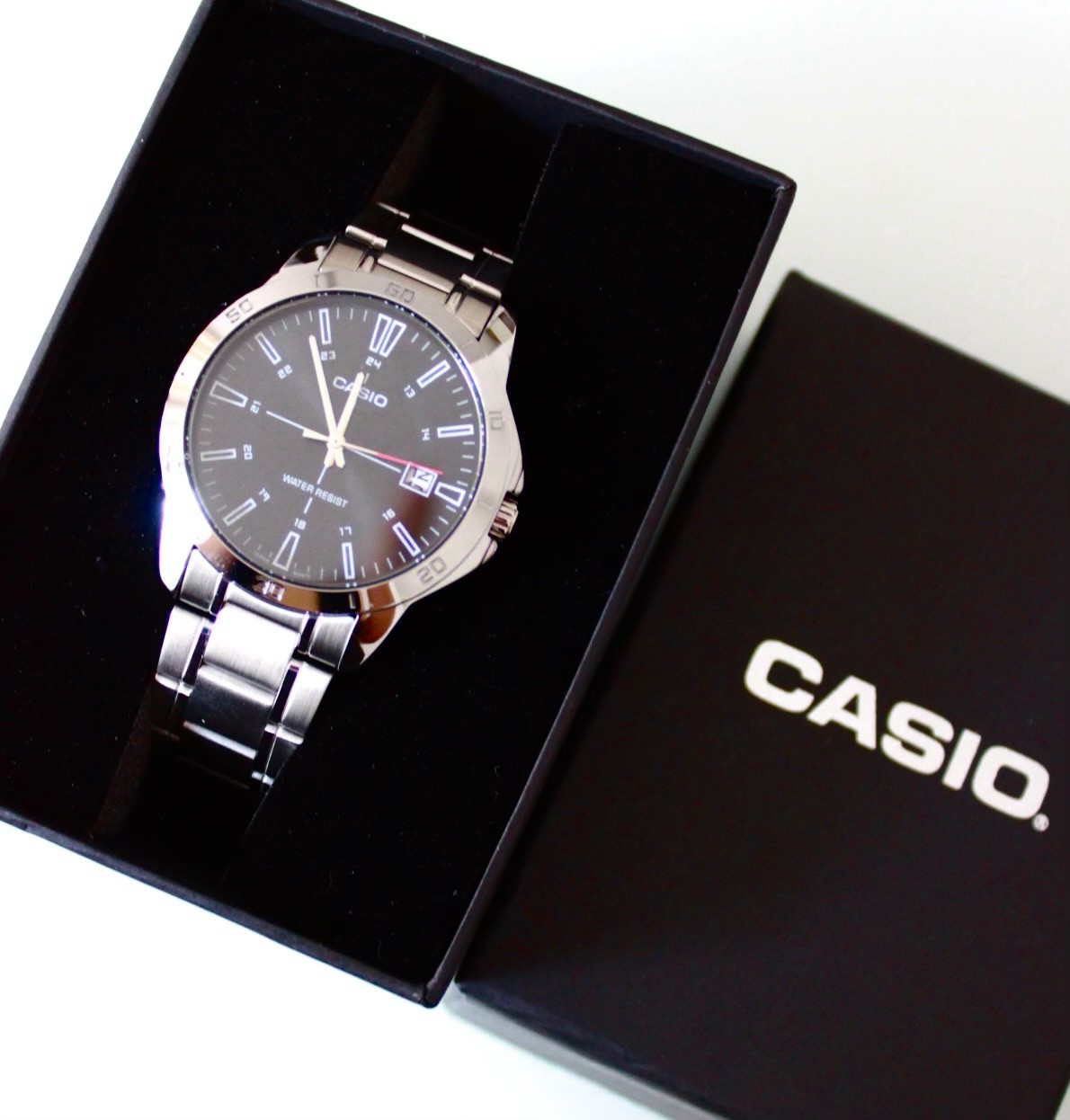 Orijinal Casio Takvimli Siyah Kadran Kordonu İsimli Erkek Kol Saati 1CUDF 