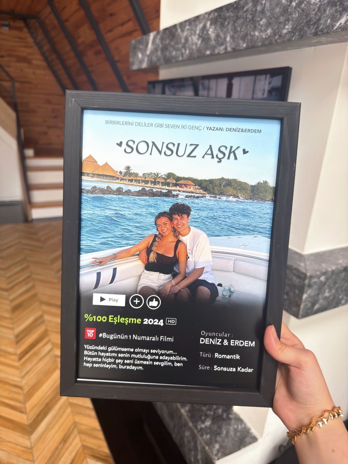 Kişiye Özel Sonsuz Aşk Film Afişi Tablosu