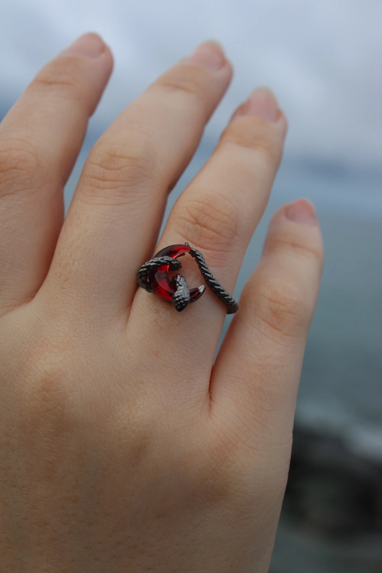 Kanlı Ay Ayarlanabilir Yüzük