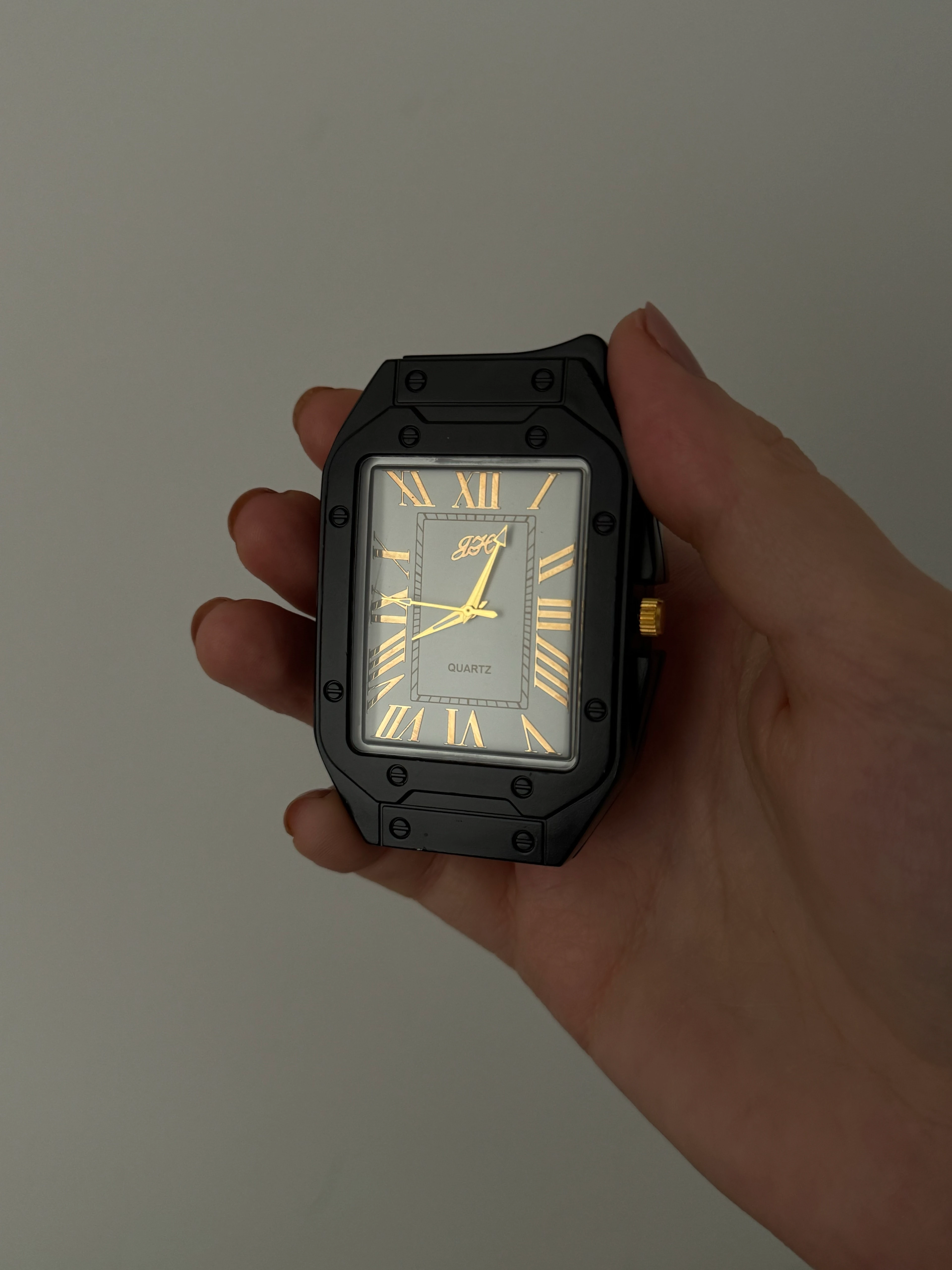 Kişiye Özel Mavi Yanışlı Saatli Çakmak