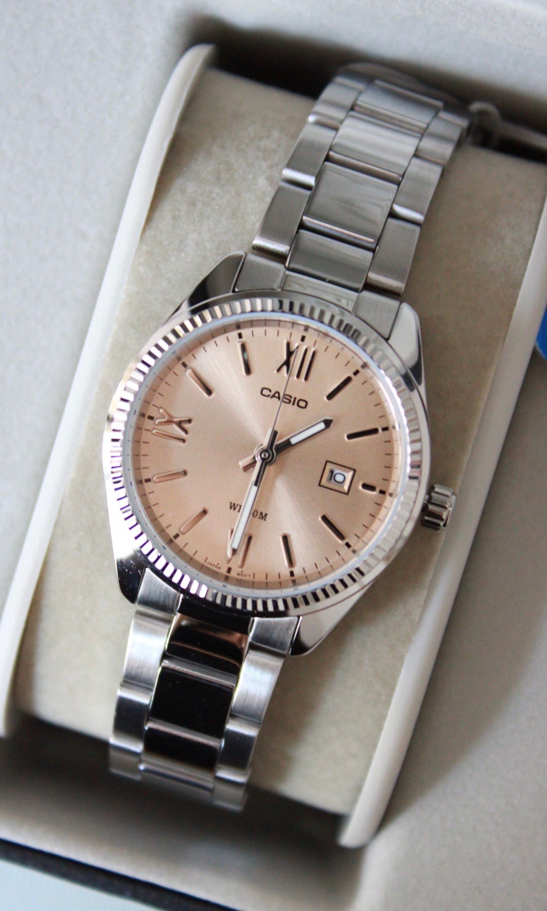 Orijinal Casio Beige Kordonu İsimli Kadın Kol Saati