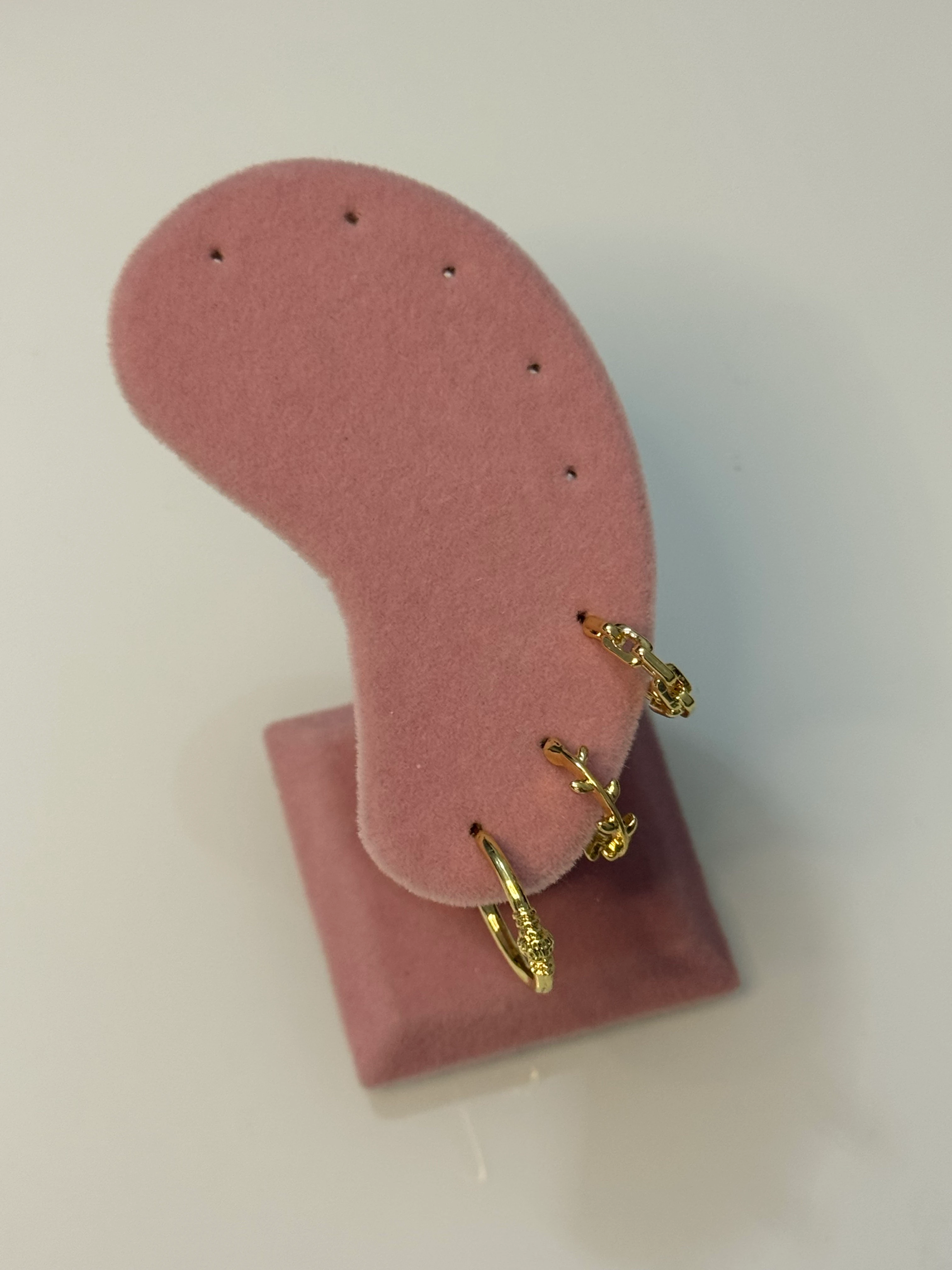 Gold 3’lü Halka Küpe Seti