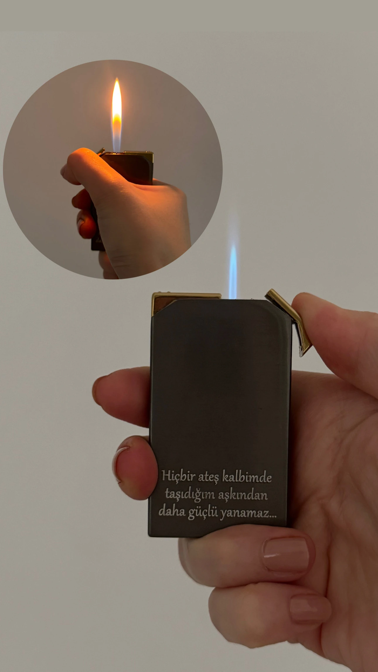 Kişiye Özel Çift Yanışlı Metal Çakmak