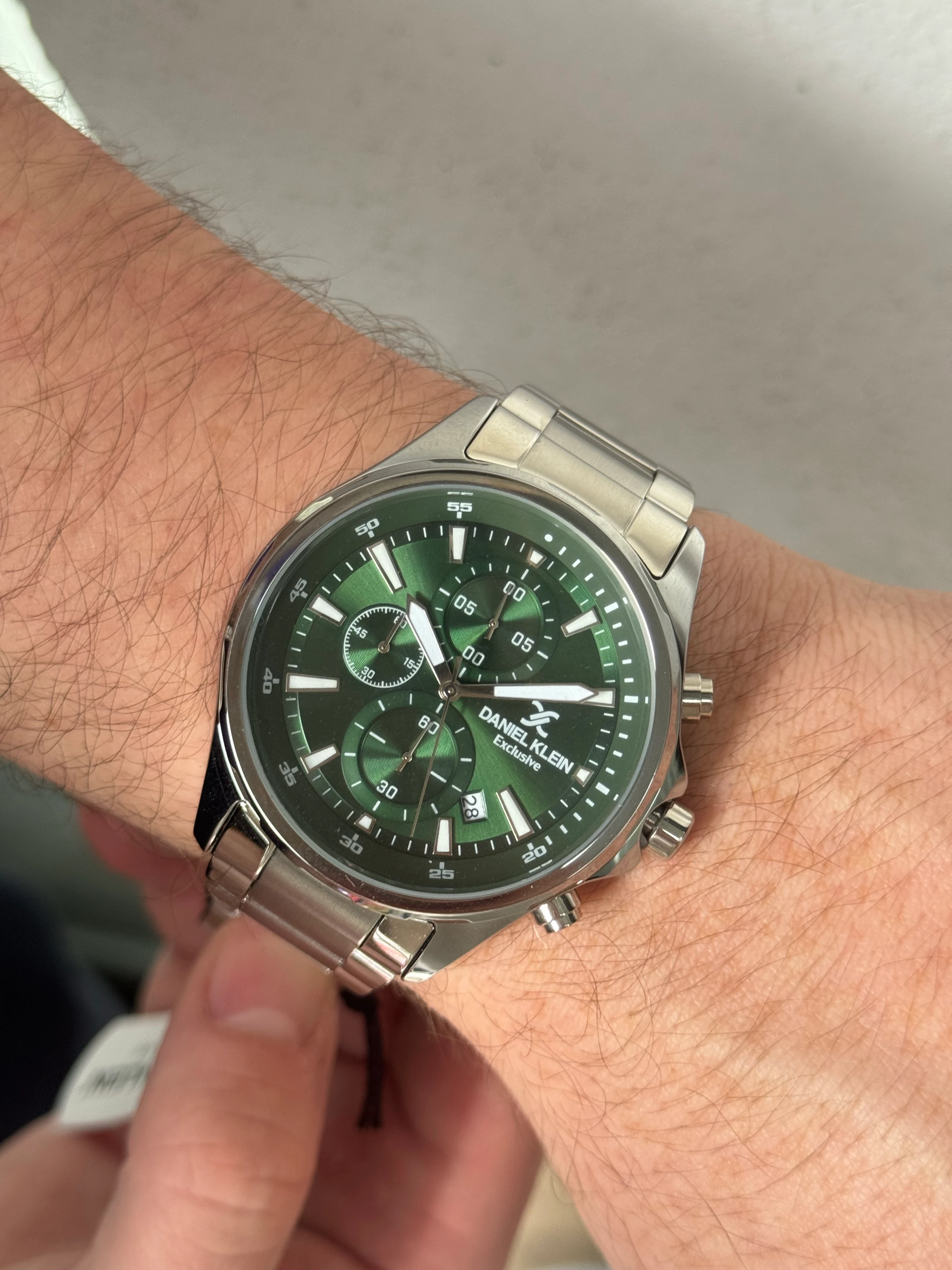 Kişiselleştirilebilir Orijinal Daniel Klein Kordonu İsim Yazılı Çelik Kol Saati Exclusive Seri Yeşil