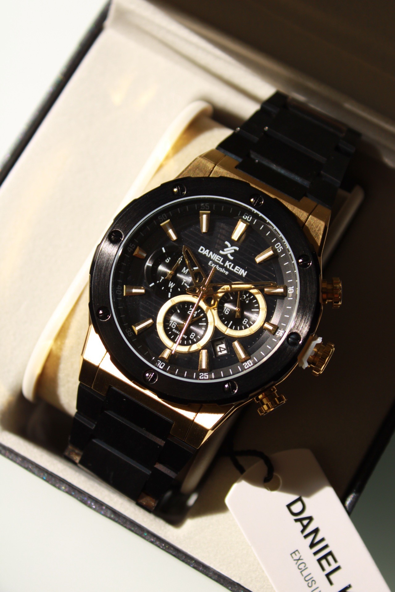 Orijinal Daniel Klein İsimli Exclusive Seri Gold Siyah Kol Saati