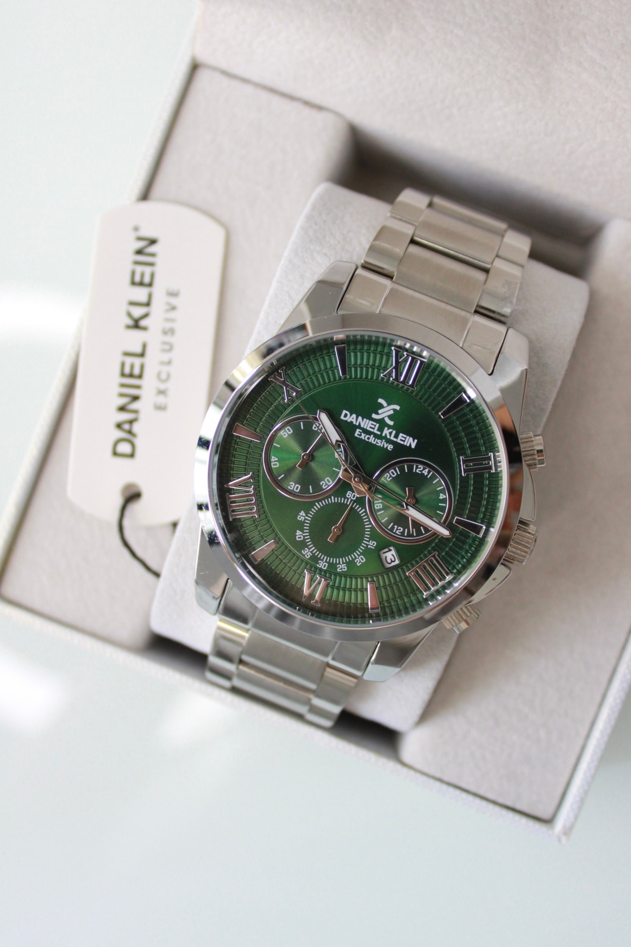 Kişiselleştirilebilir Orijinal Daniel Klein Kordonu İsim Yazılı Çelik Kol Saati Exclusive Seri Yeşil