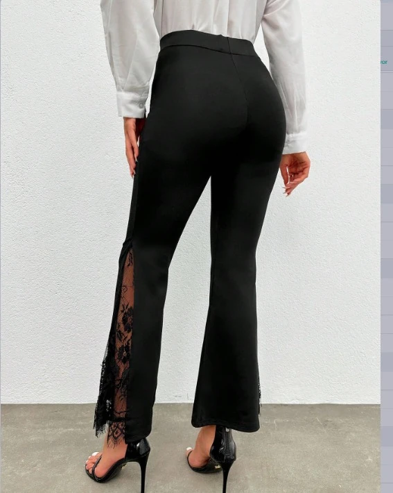 Kadın Ispanyol Paçadantel Detay Dalgıç Tayt