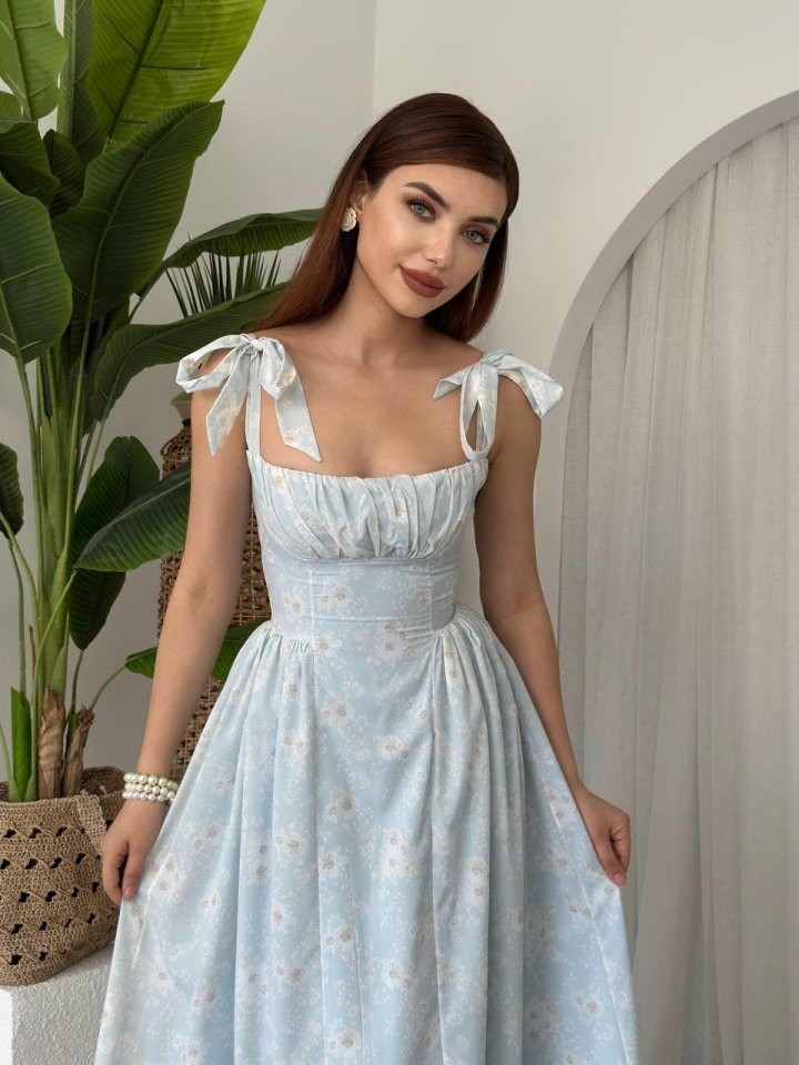 Khalesı Omuz Bağlamalı Elbise