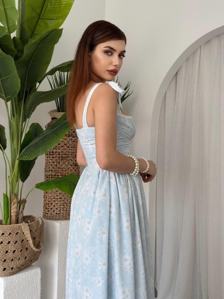 Khalesı Omuz Bağlamalı Elbise