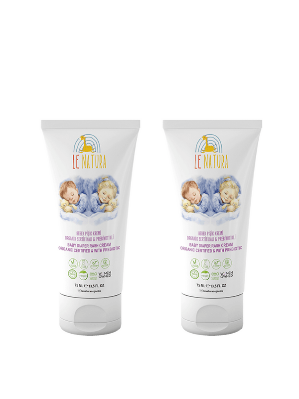 Le Natura Prebiyotikli Yenidoğan Bebek Pişik Kremi – 2x 75 ml , Doğal Koruma, Hızlı Onarım