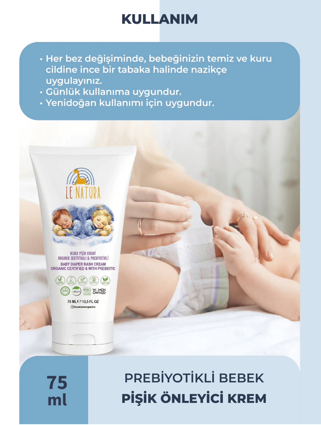 Le Natura- Prebiyotikli Bebek Pişik Önleyici Krem